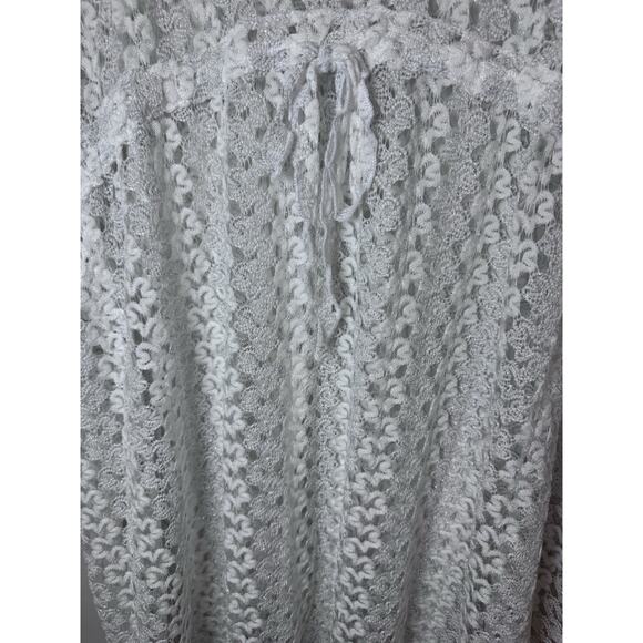 Becca Tunic Swim Cover Up Womens Size M/L White Lace Swimwear Dolman Sleeve NWT - Picture 11 of 16